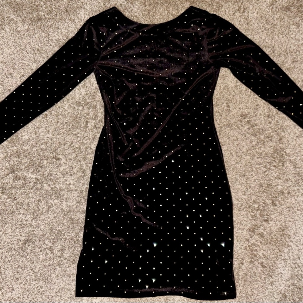 H&M velvet swoop back dress